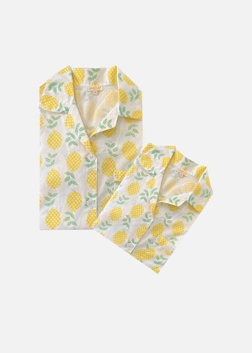Mother - Daughter Twinning Pyjama Set Lemon